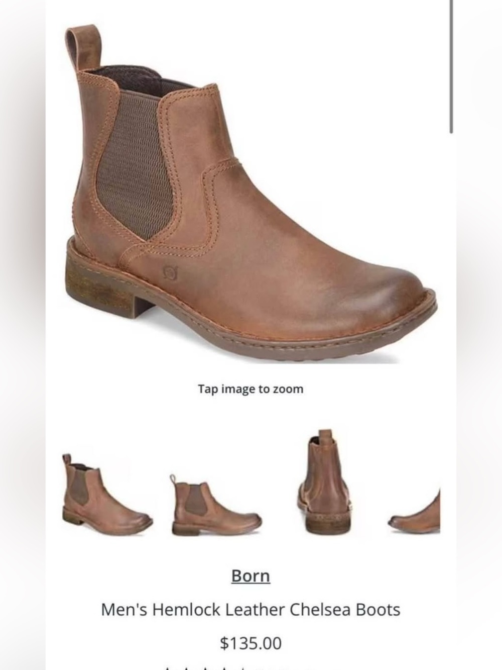 Born Men's Hemlock Leather Chelsea Boots - Brown